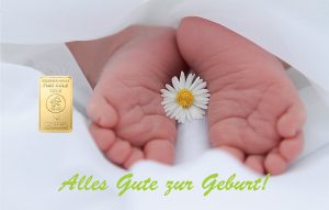 Geschenkidee-Geburt-PVC-Karte-mit-Goldbarren-1Gramm