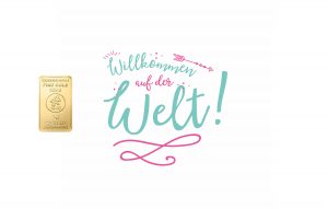 Geschenkidee-Geburt-PVC-Karte-mit-Goldbarren-1Gramm